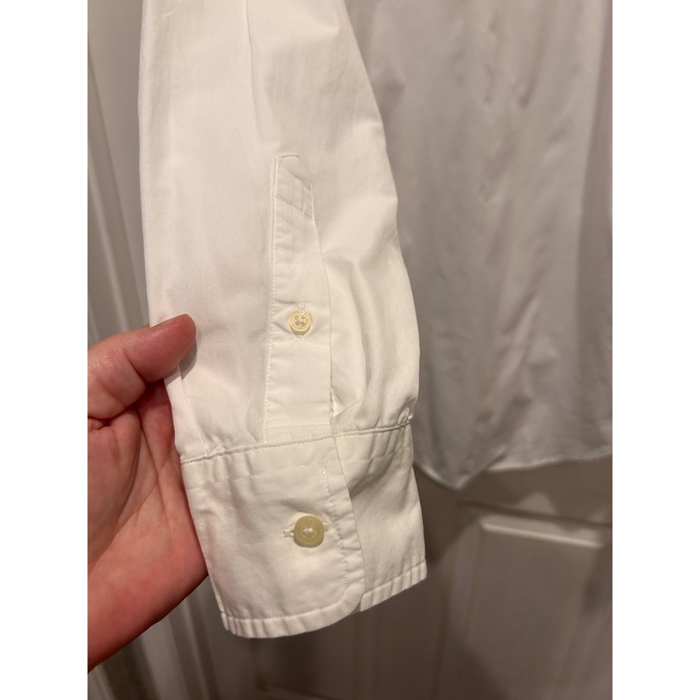 Lauren Ralph Lauren Womens XL White Cotton Button Down Shirt Long Sleeve Logo - Picture 4 of 6